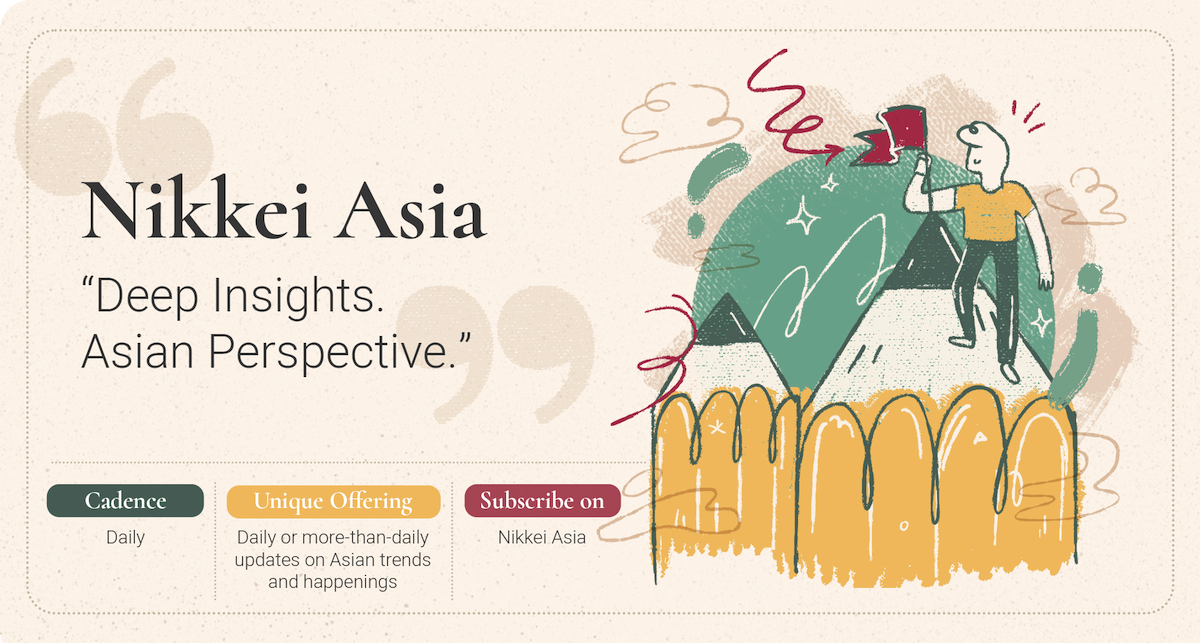 Infographic on why With Content recommends the Nikkei Asia newsletter