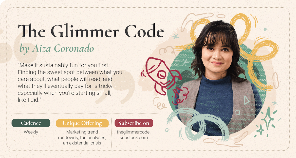 Infographic on why With Content recommends The Glimmer Code by Aiza Coronado