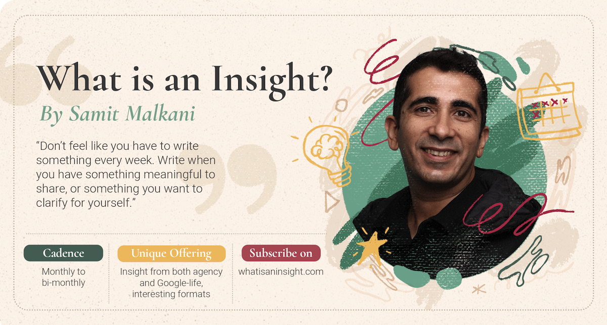 Infographic on why With Content recommends What Is An Insight by Samit Malkani