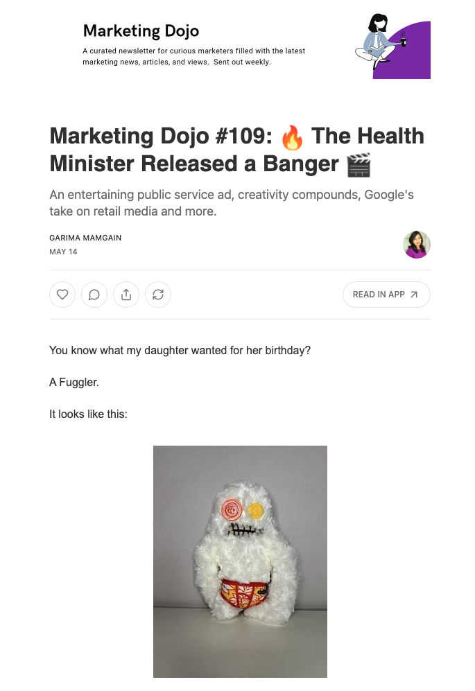 screenshot of Marketing Dojo