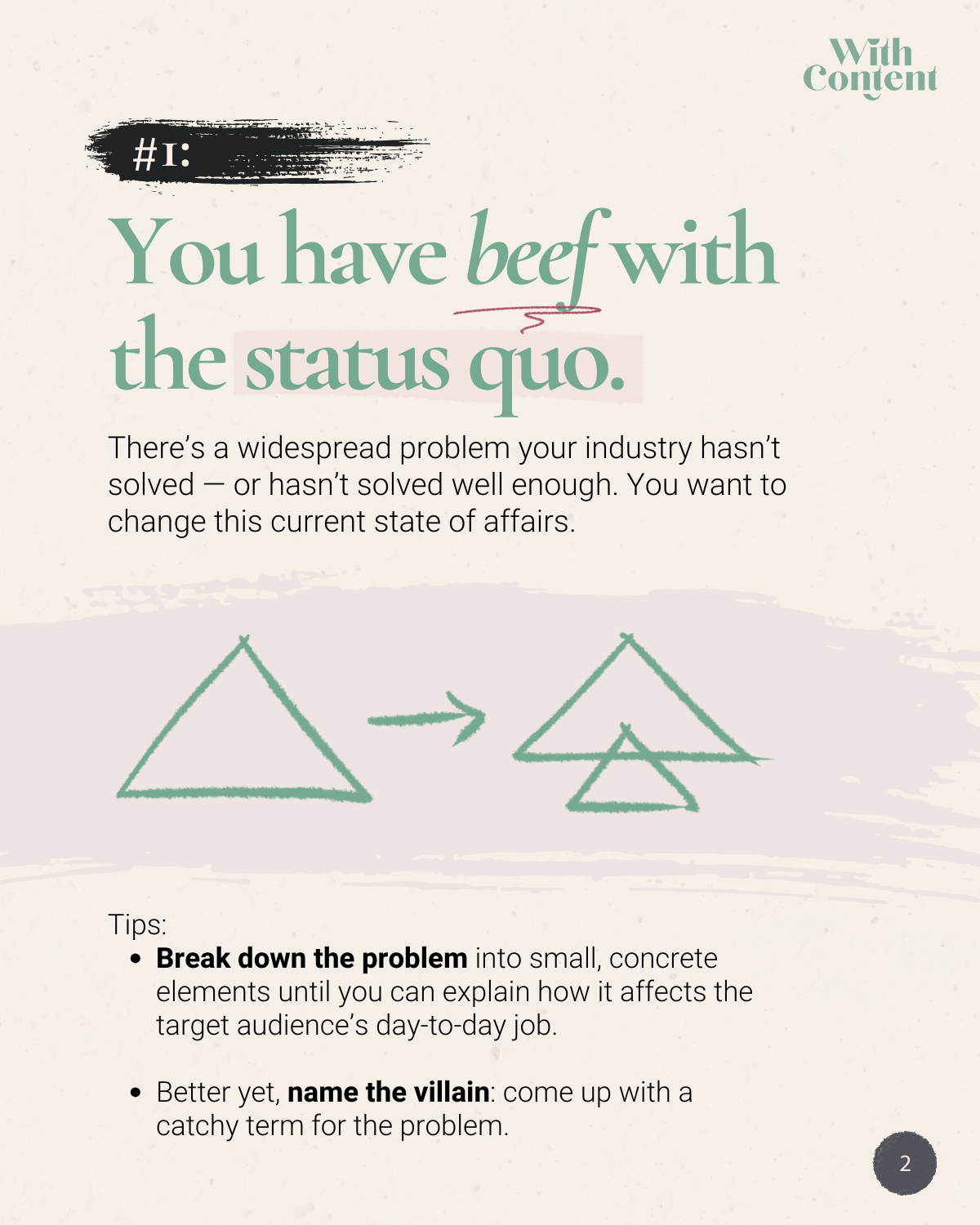 1. You have beef with the status quo.